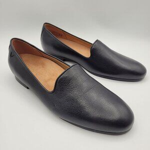 Vionic Willa II Womens 6.5 Flats Leather Slip On Loafers Comfort Footbed Black